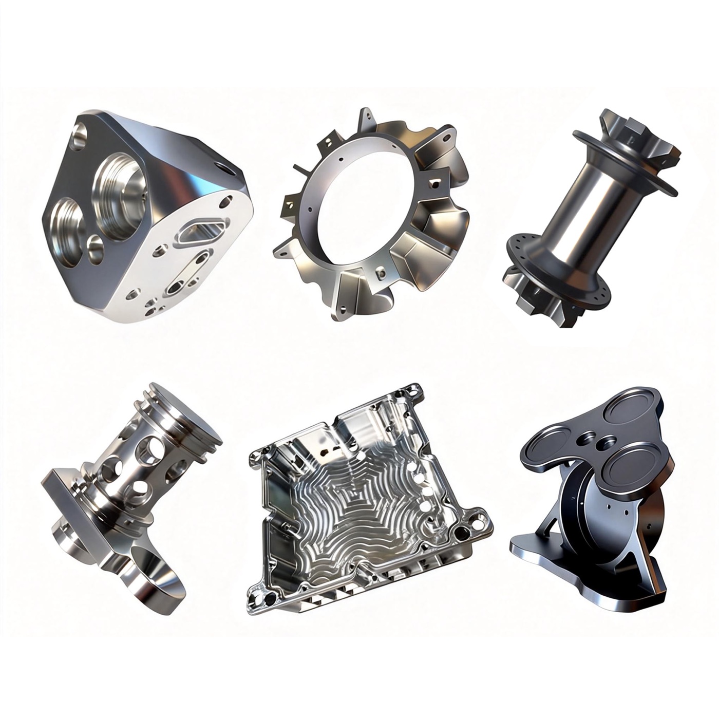 Custom CNC machined housings, flanges and structural components